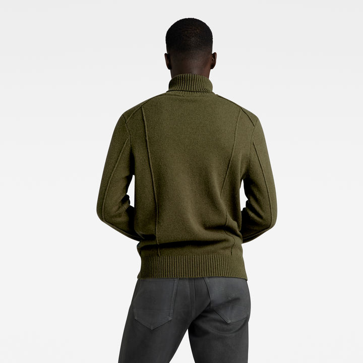 Structure Turtle Knitted Sweater | Green | G-STAR® US