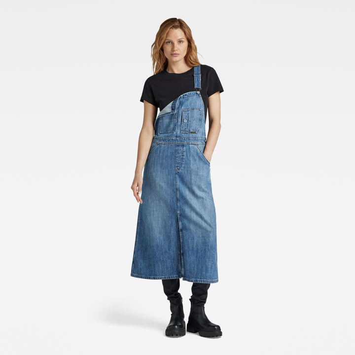Dungarees midi dress store