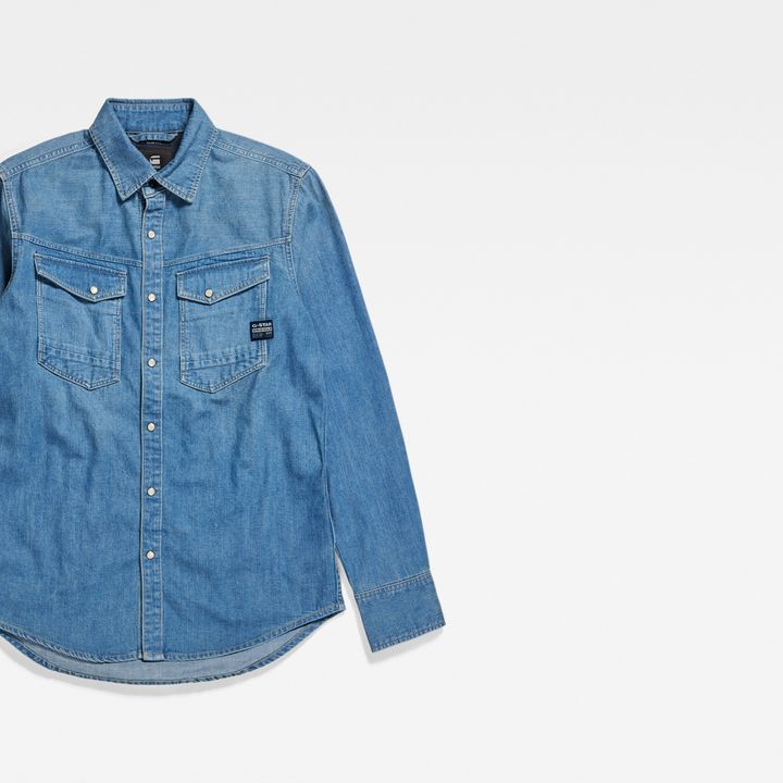 Slim Denim Shirt | ミディアムブルー | G-STAR® JP