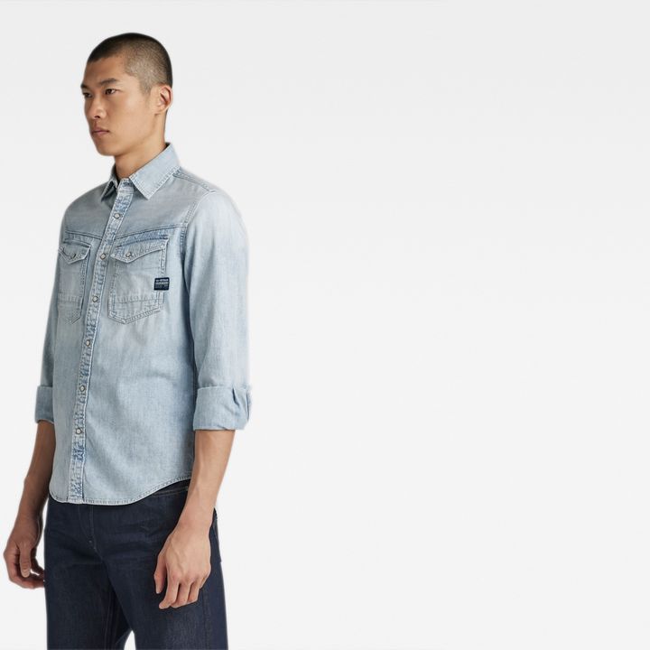 Slim Denim Shirt Light blue G STAR CA