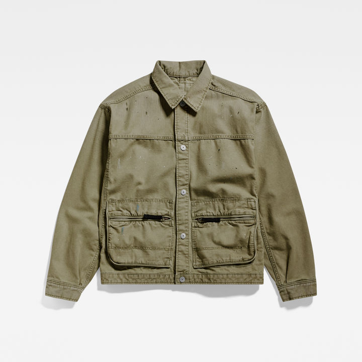 G-Star Men's Utility Coach Jacket, Green, M
