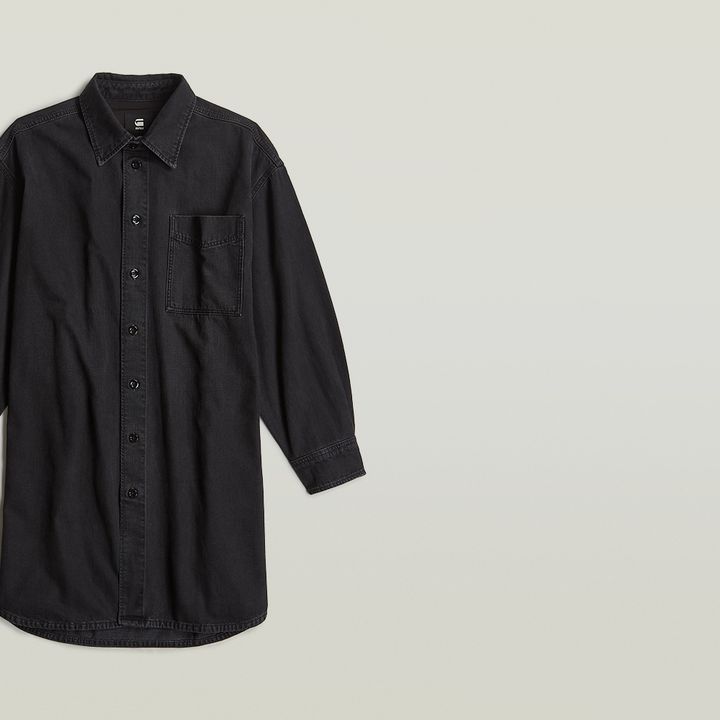 Oversized Denim Dress Black G STAR CA