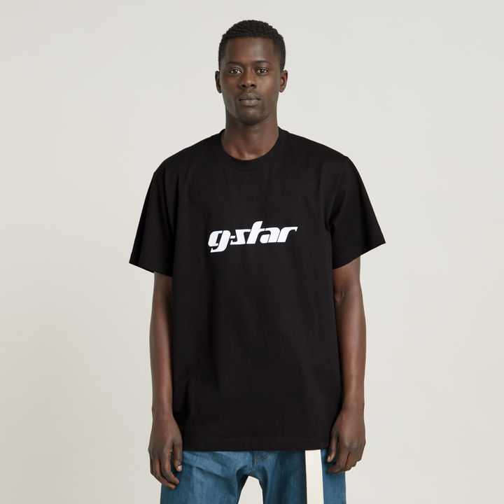 Black and white g star shirt sale