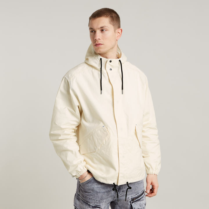 Hooded Denim Jacket White G STAR GB