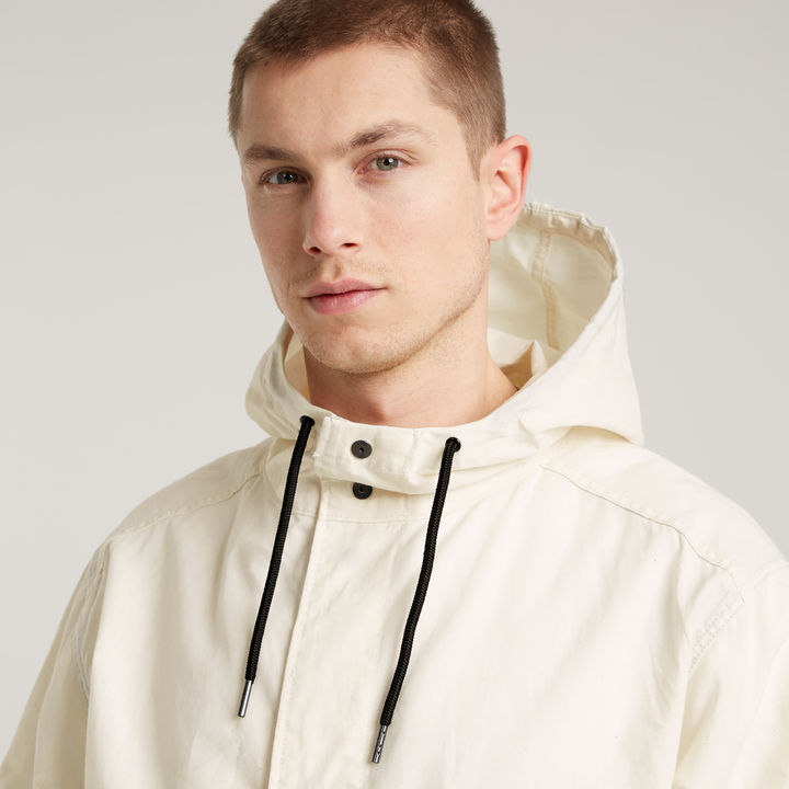 Hooded Denim Jacket White G STAR DE