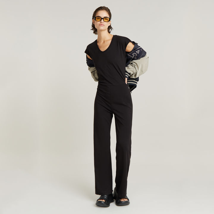 Riveted Flared Jumpsuit Schwarz G STAR DE