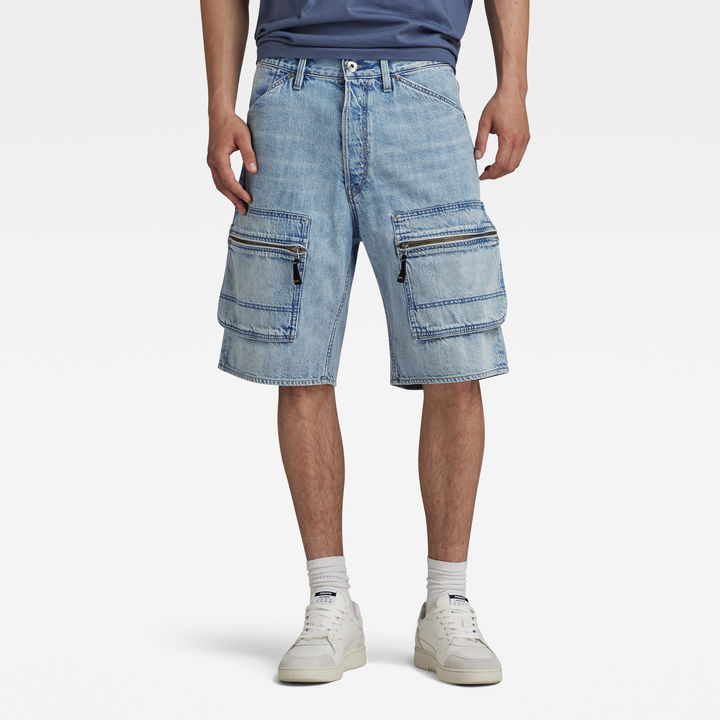 Denim Cargo Loose Shorts Light blue G STAR GB