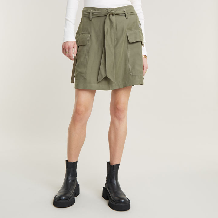 Cargo belted skirt top