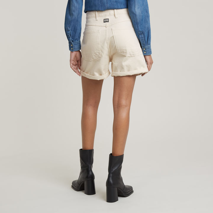 Tan denim shorts discount