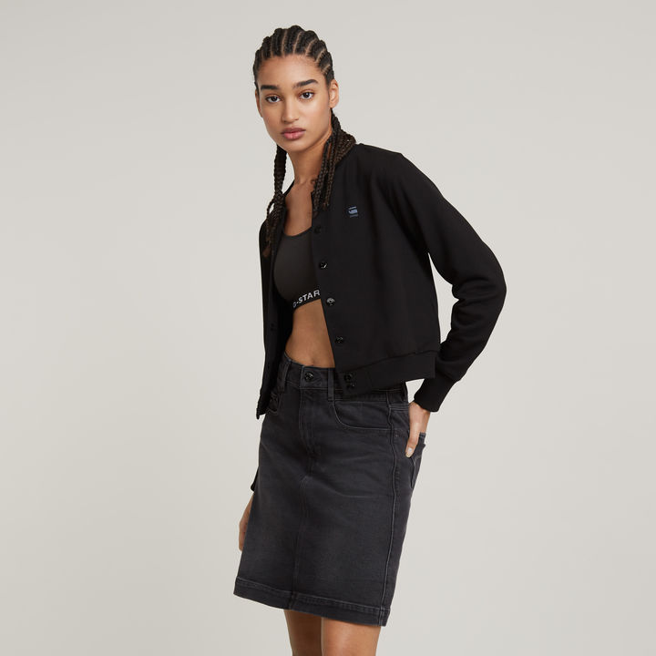 Bomber Sweater Jacket Black G STAR DE