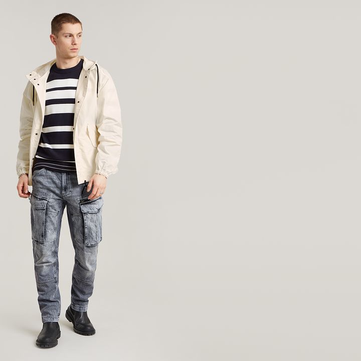 White hooded denim jacket outlet