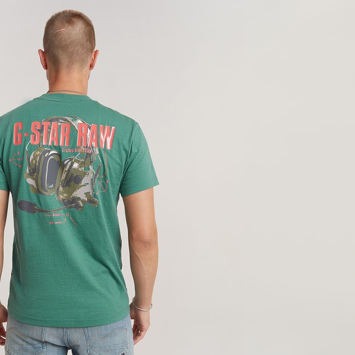 Headphones Back Graphic T Shirt