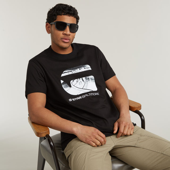 G star Baltimore Short Sleeve T shirt Black XL Man