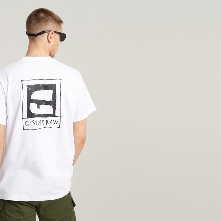 G star white t shirt outlet