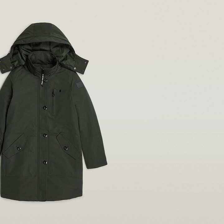 Vodan Padded Hooded Slim Parka Grey G STAR US