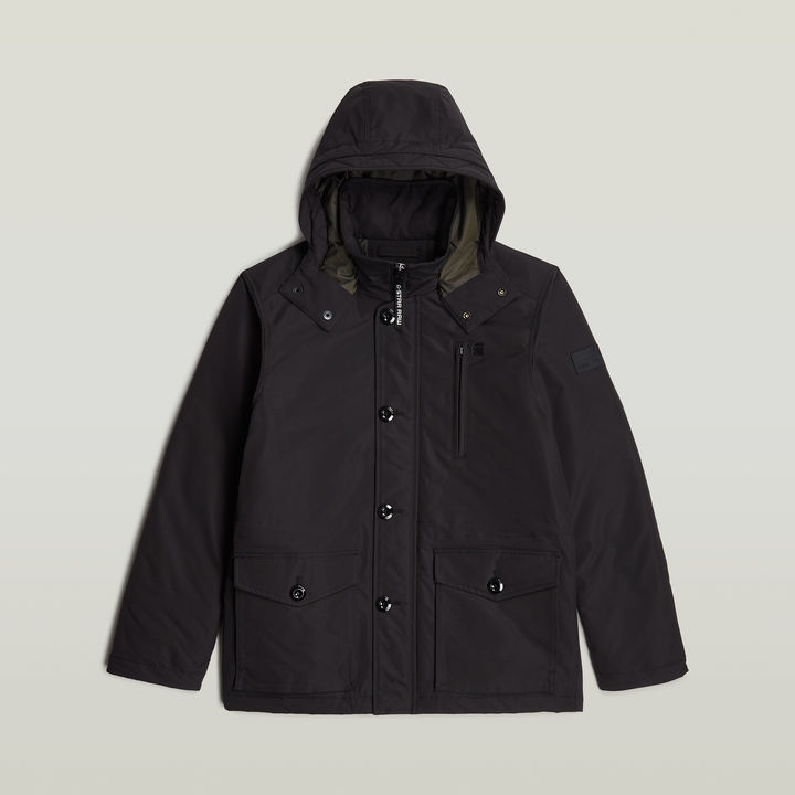 Vodan Padded Hooded Parka | Black | G-STAR® NL