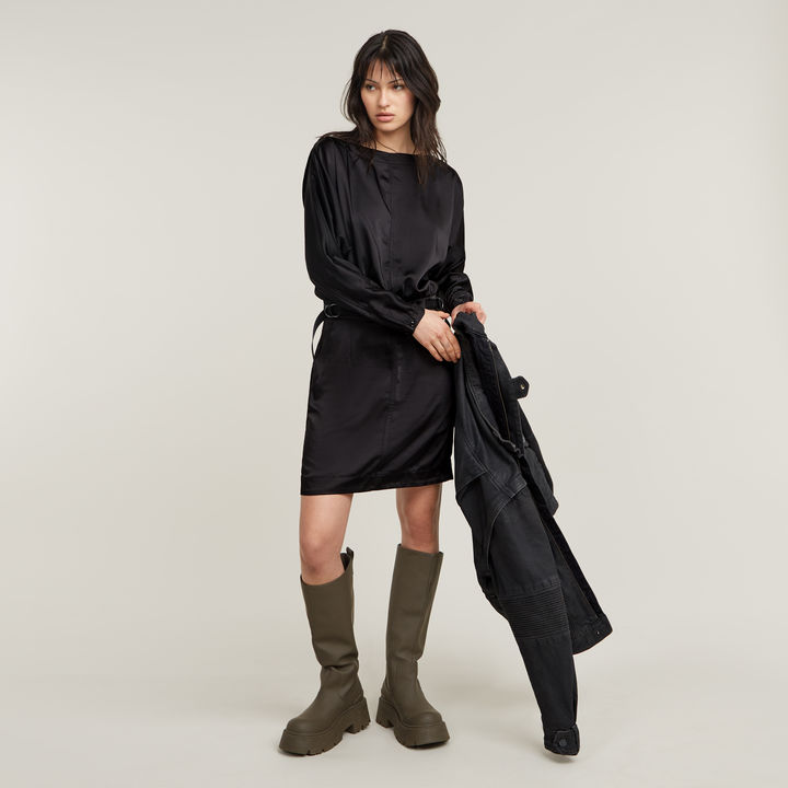 Black batwing dress store
