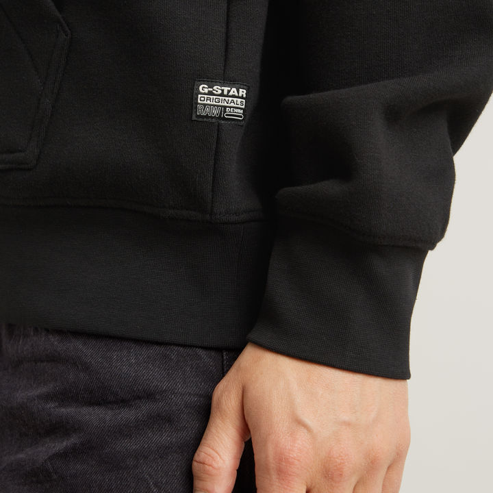 Old Skool Logo Hooded Sweater | Black | G-STAR® US