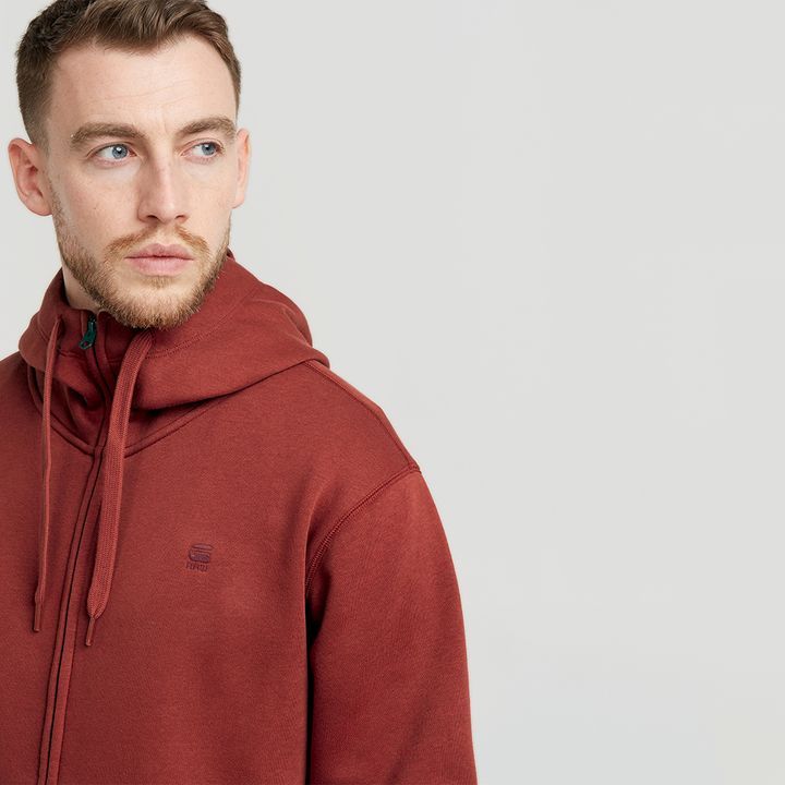 Premium Core Hooded Zip Sweater Red G STAR NL