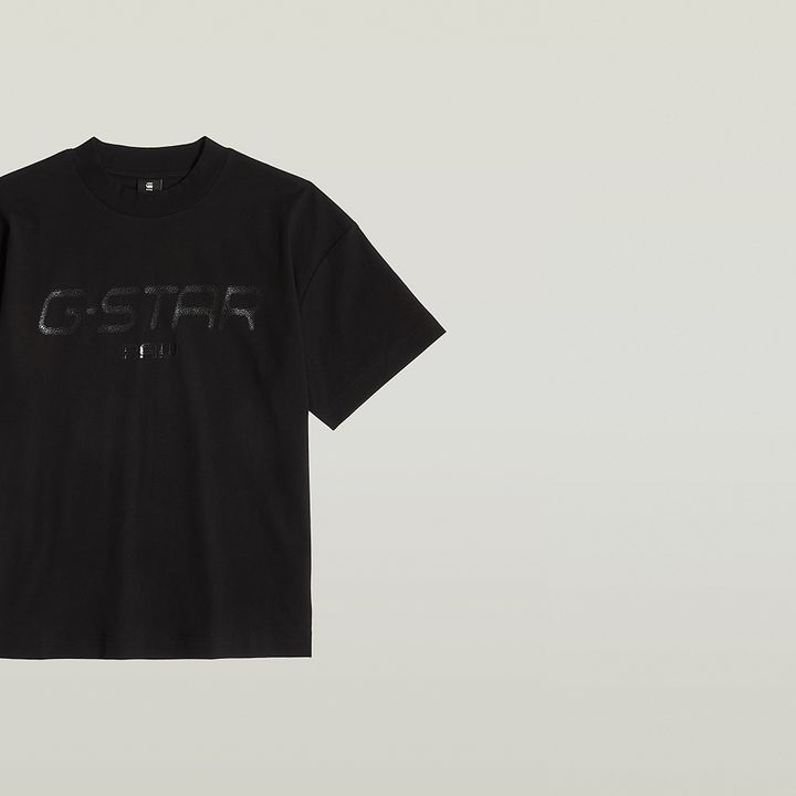 Shiny Print Loose Top | Black | G-STAR® US
