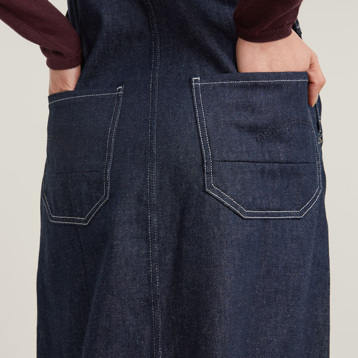 Dark blue dungaree dress shop