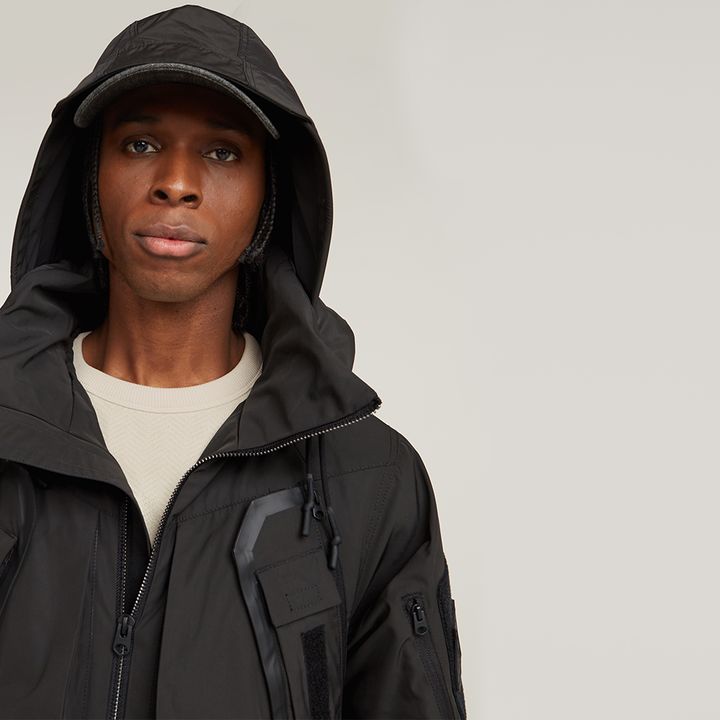 Black cargo jacket mens on sale