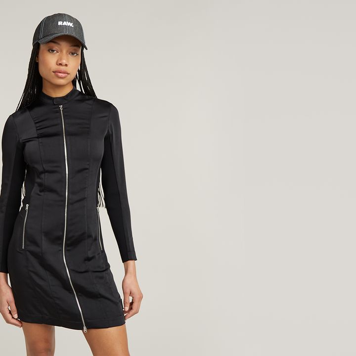 Moto Fitted Dress
