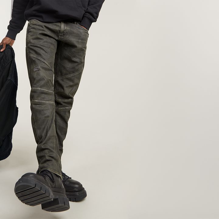 Moto Cross 3D Zip Slim Jeans