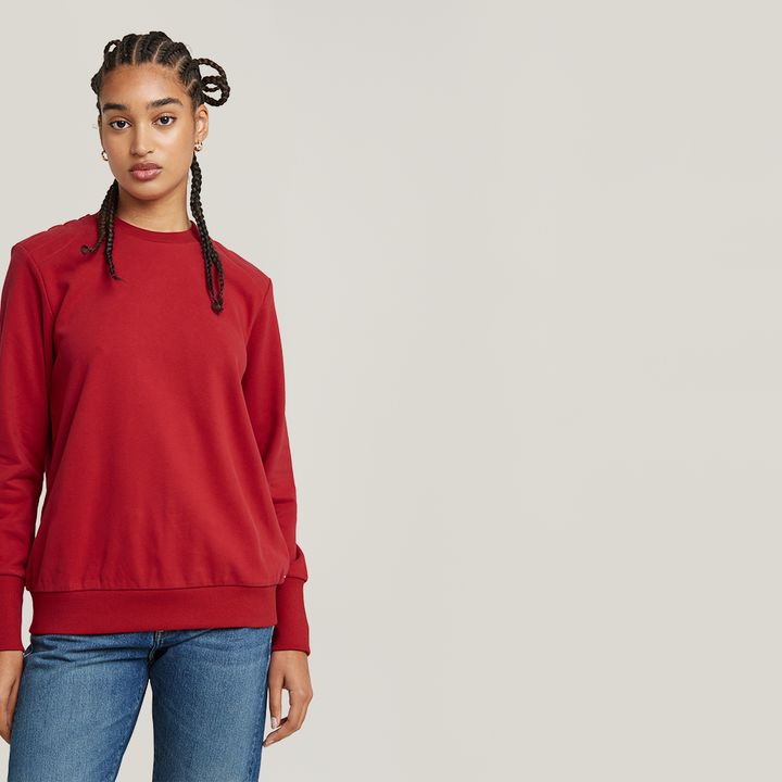 Shoulder Padded Dressy Sweater Red G STAR TW