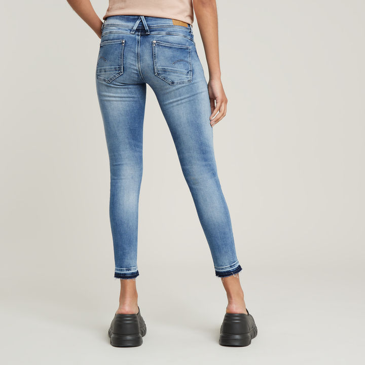 Lynn Mid Skinny Ripped Edge Ankle Shorts Light blue G STAR CA