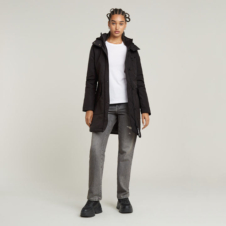 Vodan Padded Hooded Slim Parka Black G STAR RO