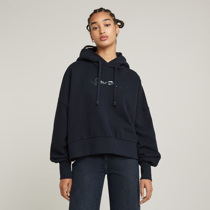 G Script Oversized Hooded Sweater
