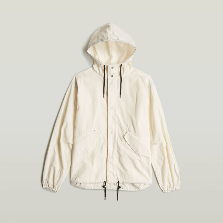 White hooded denim jacket cheap