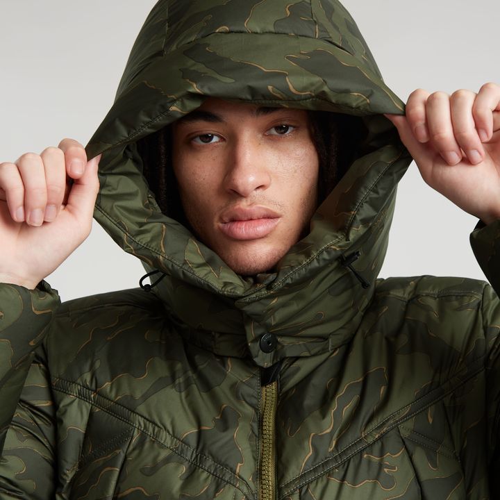 G STAR Men G Whistler Padded Hooded Jacket 2.0 Multi color Size S