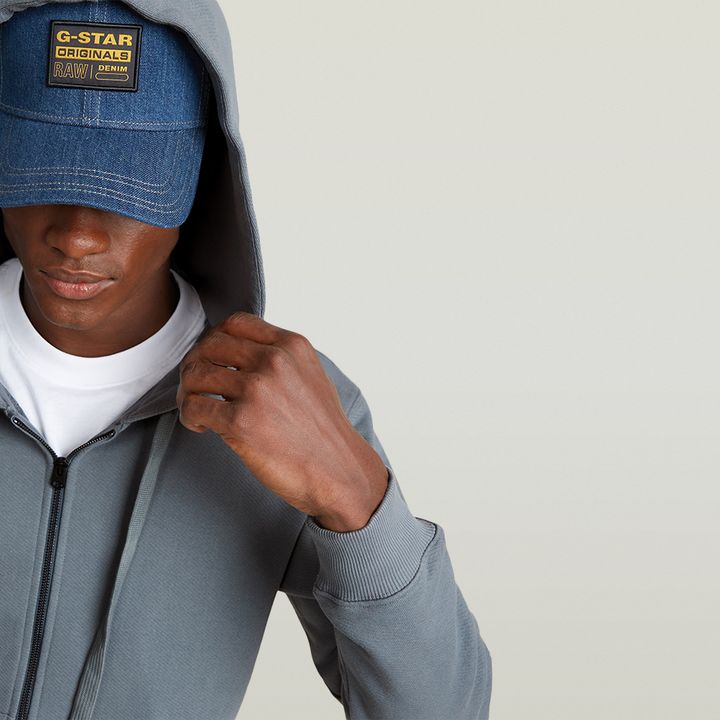 Essential Relaxed Zip Thru Hoodie Grey G STAR CA