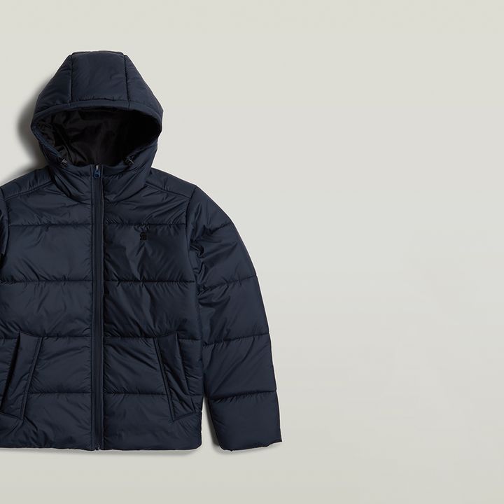 Padded Hooded Puffer | ダークブルー | G-STAR® JP