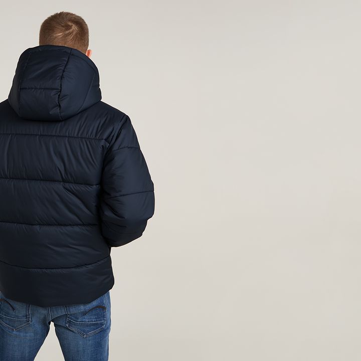 Padded Hooded Puffer | ダークブルー | G-STAR® JP