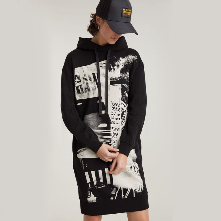Graphic hoodie dress clearance