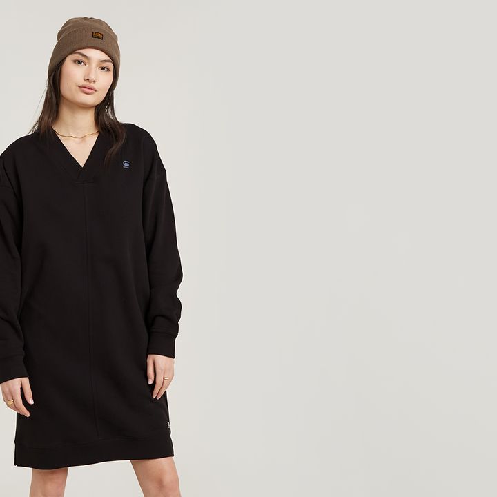V Neck Sweater Dress