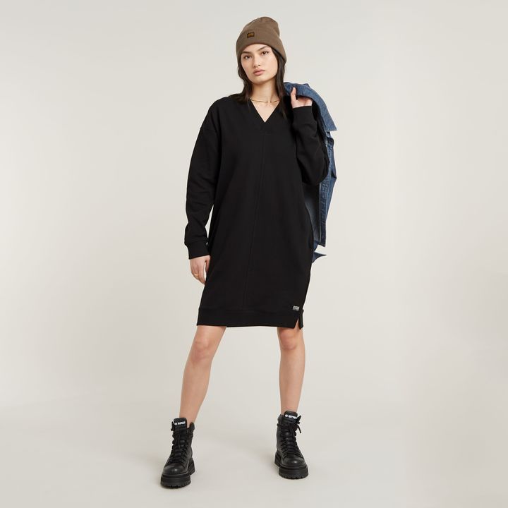 V Neck Sweater Dress