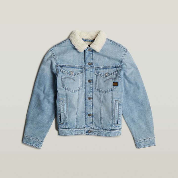 Light blue sherpa jacket shop