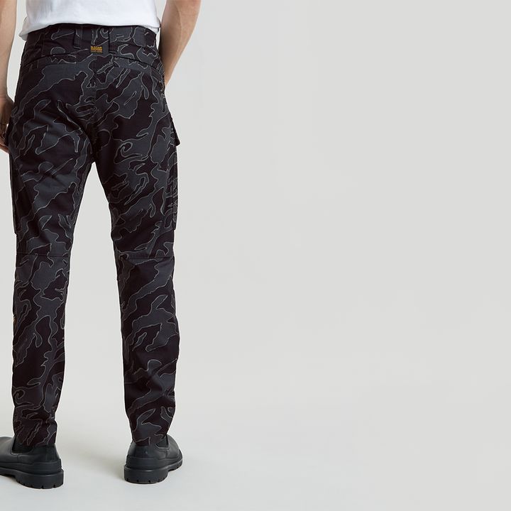 Tapered cargo jeans clearance