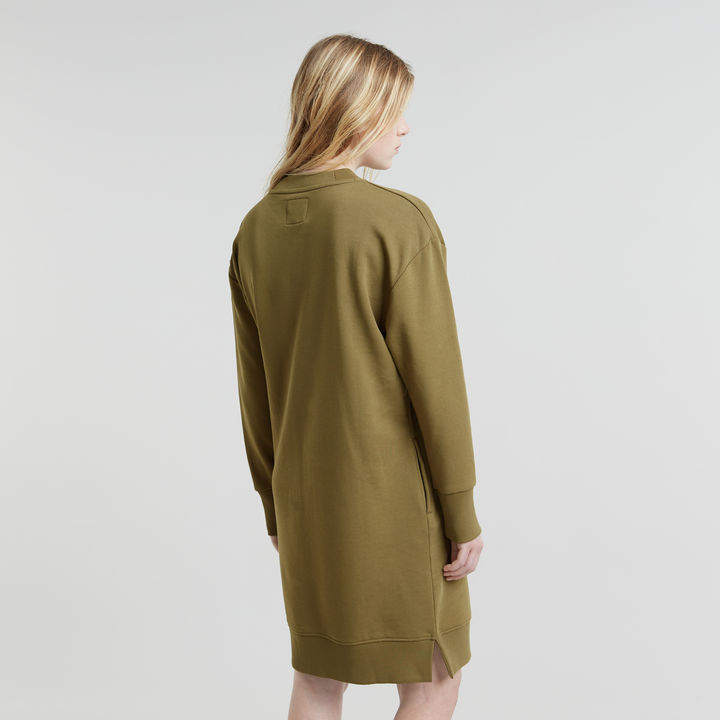 Green sweatshirt dress new arrivals