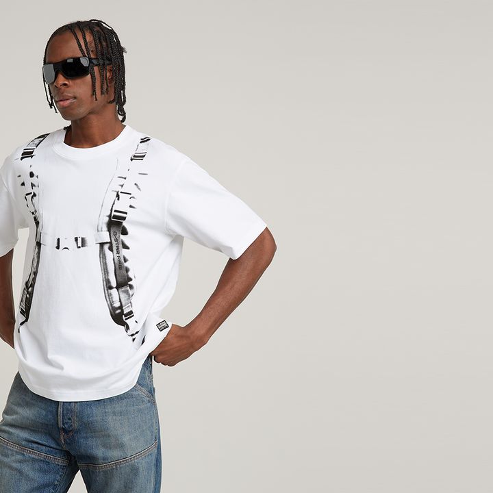 T shirt and jeans backpack clearance