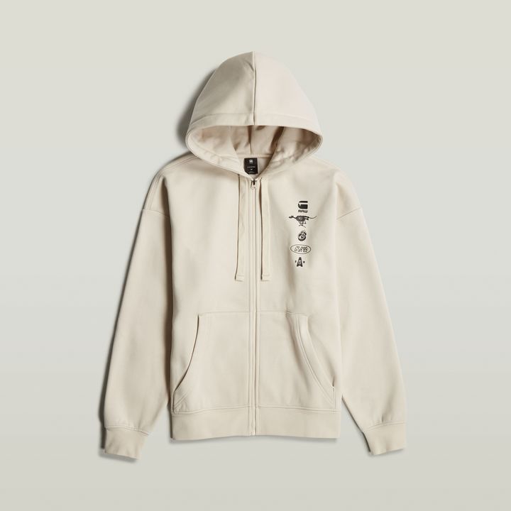 Graphic Loose Hooded Sweatshirt