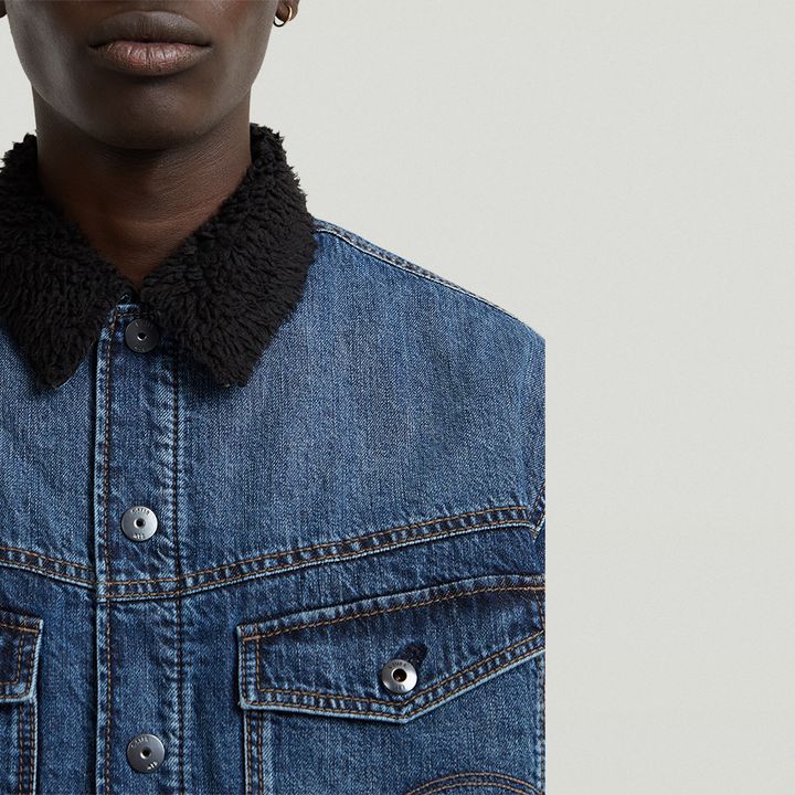 G star slim sherpa jacket clearance