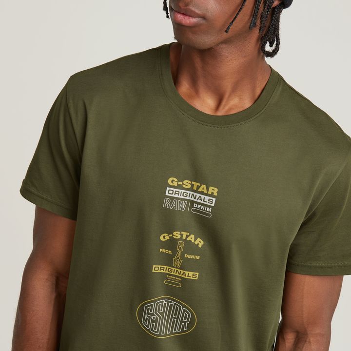 G star green t shirt clearance