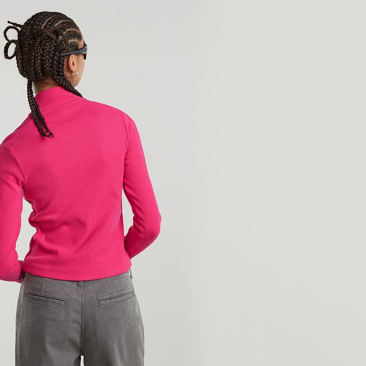 Asymmetric Zip Top