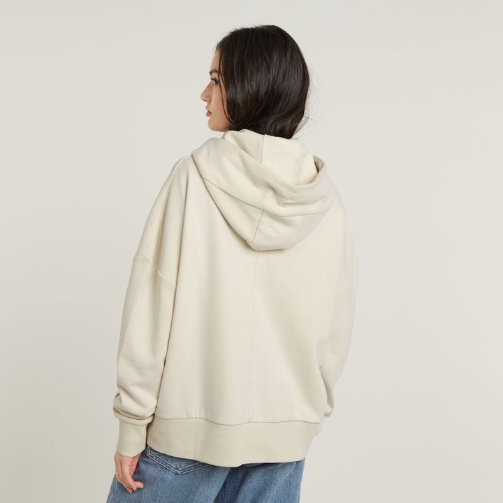 Embro Print Oversized Hoodie
