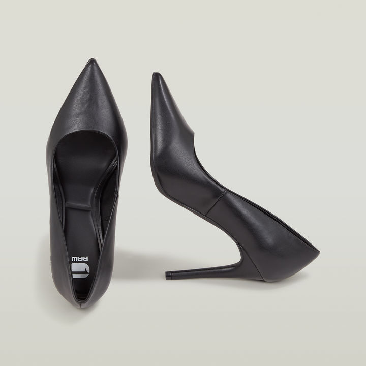 Stray Leather Heels Black G STAR ZA